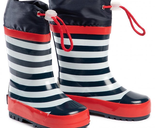 Beheer nietig strak German PlayShoes natural rubber mid-tube beam-style children's rain boots-navy  style - Shop La Chamade Kids' Raincoats & Rain Gear - Pinkoi