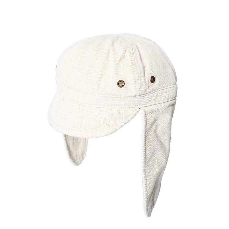 Field Cap - 米白 Beige - 帽子 - 棉．麻 