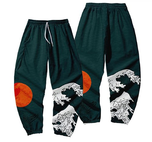 Fool's Day 美國Fools Day Sun and Wave Pants