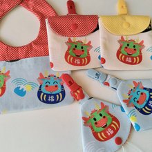 Shipping within 3 days] Dinosaur Ribbon Pacifier Wipe Pacifier Wipe Pacifier  Clip Bean Flannel Cloth Soothing Play - Shop sunny-babies Bibs - Pinkoi