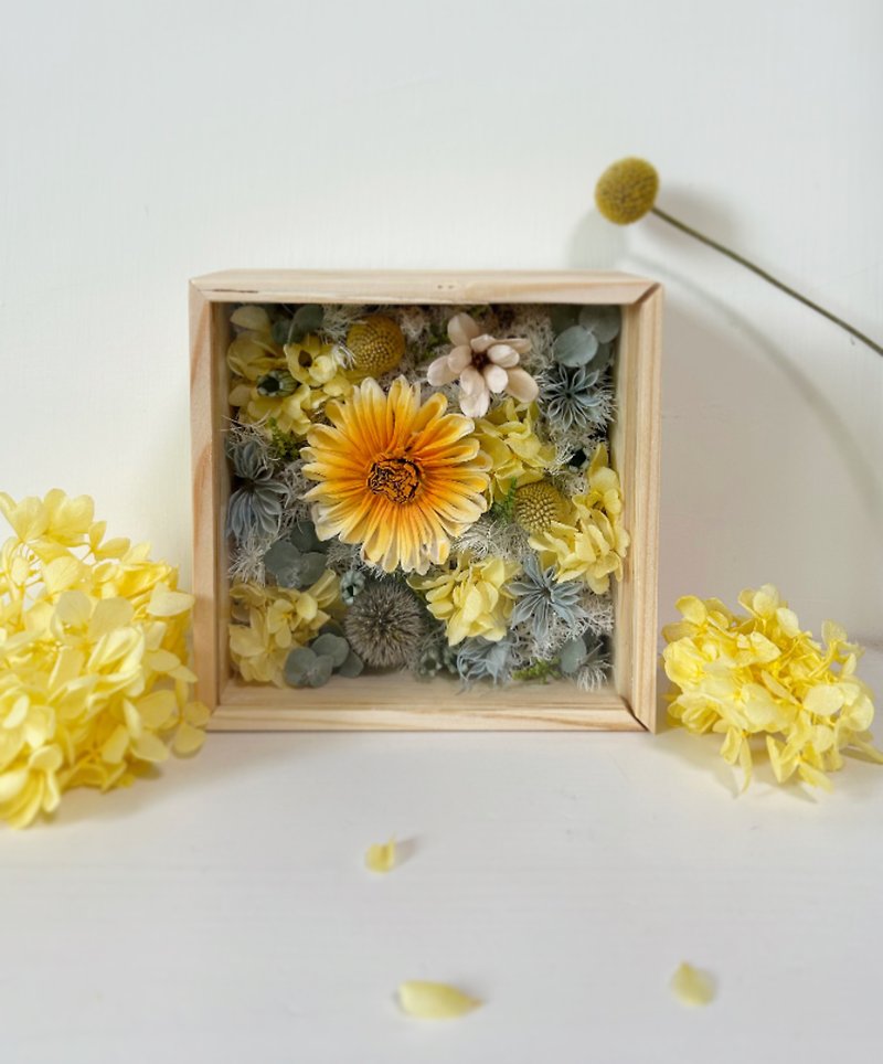 【Flower Box Series】Summer Warm Sun Flower Box - ช่อดอกไม้แห้ง - พืช/ดอกไม้ 