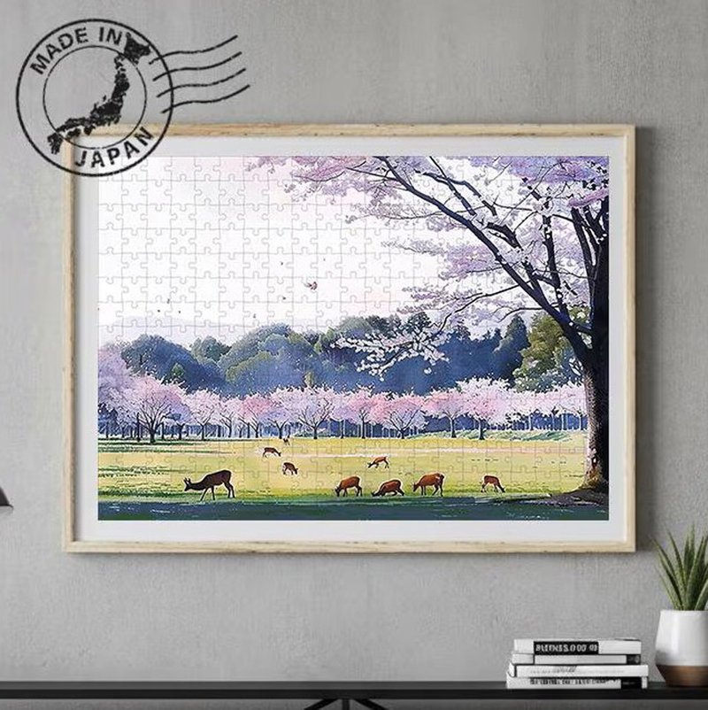 日本手工制拼图・奈良公園・日本風景・送禮、擺設、裝飾 - 壁貼/牆壁裝飾 - 紙 