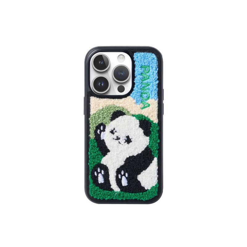 cas:pace 24S/S 熊貓 布制手機殼 - 手機殼/手機套 - 矽膠 