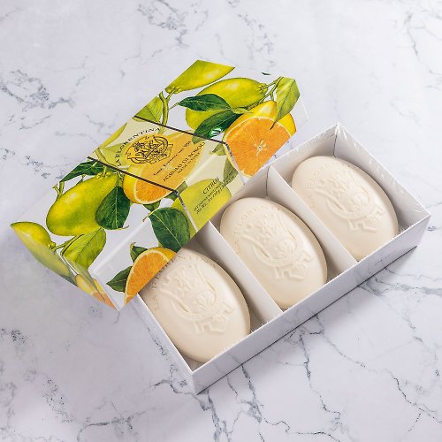La Florentina 【典華優惠券】義大利手工香氛皂 150g 3入禮盒組-波波里柑橘