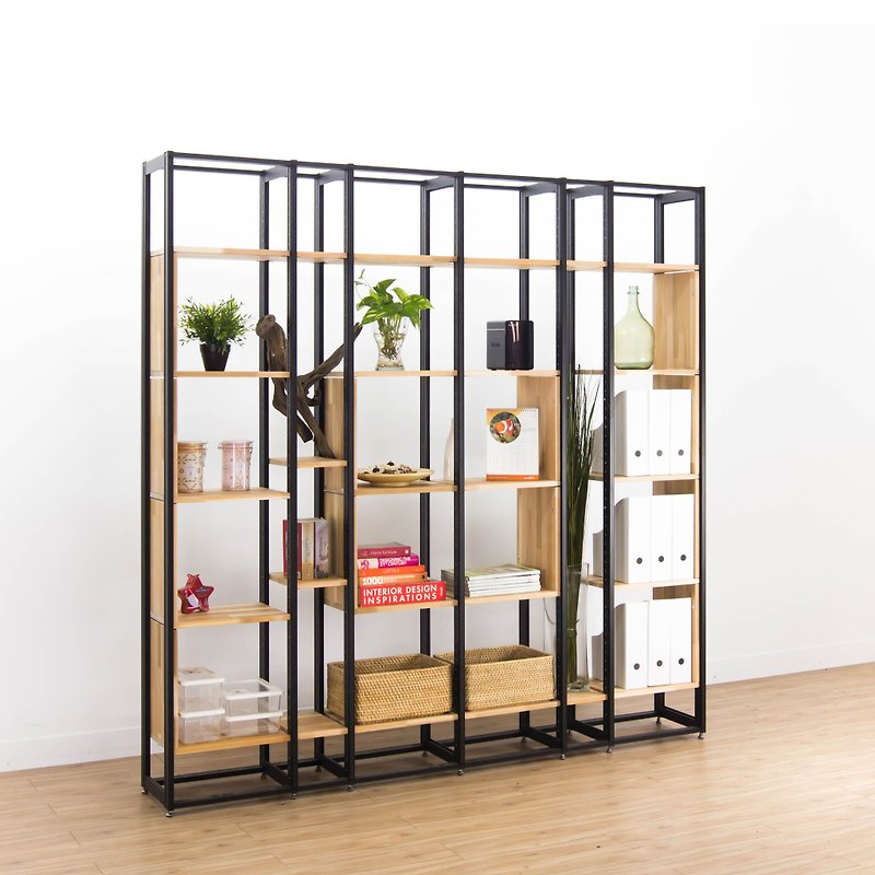 Creesor-Shido 30 Industrial Style Bookcase Display Stand - ชั้นวางหนังสือ - โลหะ สีดำ