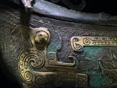仿古青銅牛型觥青銅器犧牛觥銘文商周牛型尊犧尊樽古玩山奇藝術