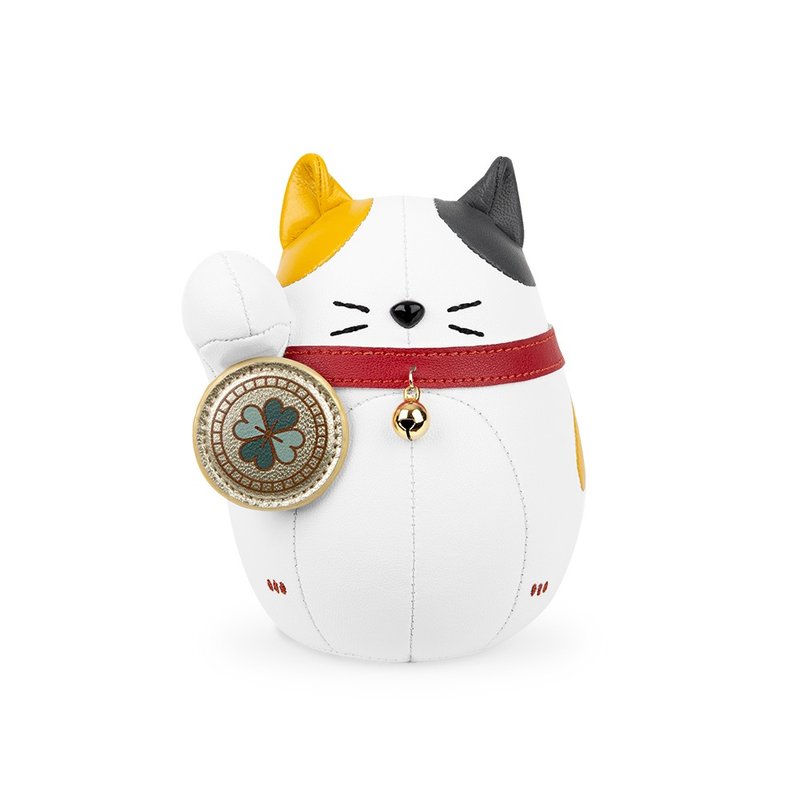 【 紙鎮 】招財貓 Lucky Cat  Fuu (福貓) 皮革擺飾 l 開運 入厝 - 裝飾/擺設  - 人造皮革 多色