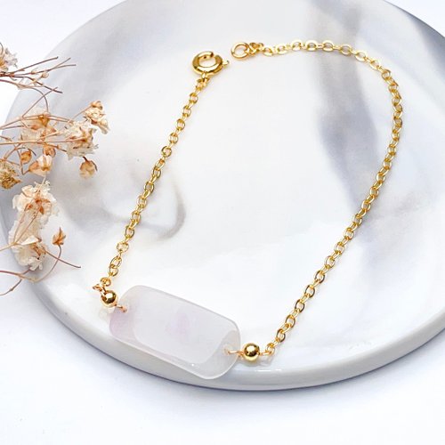 瓔珞珠寶盒 E.L.Jewelry Box 冰種隨形翡翠手鍊14K包金 | 天然緬甸A貨翡翠 | 送禮