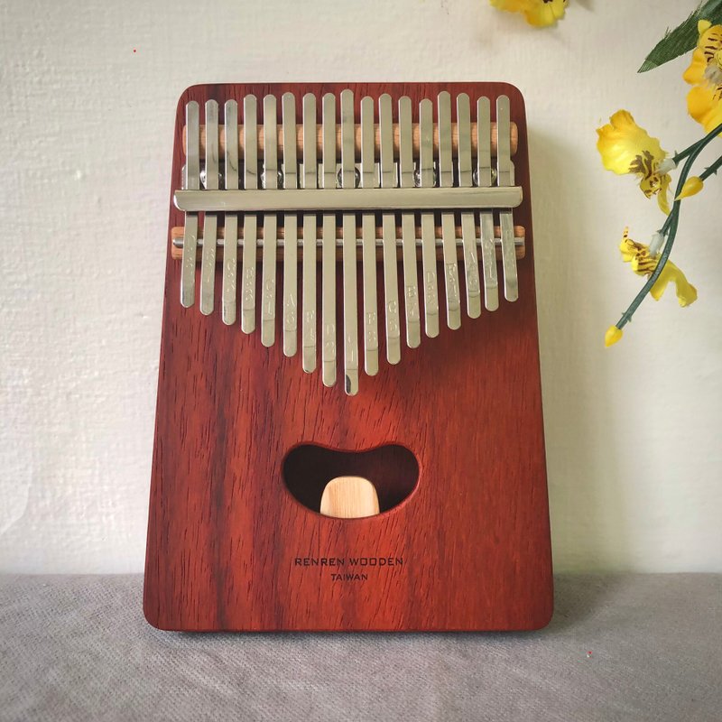 African red rosewood solid wood speaker piano 17-tone Kalimba thumb piano KALIMBA - กีตาร์เครื่องดนตรี - ไม้ สีแดง