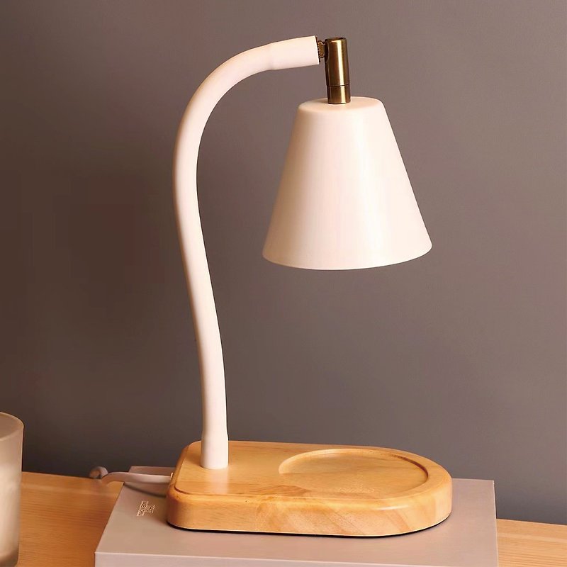 Nordic Minimalist Style Log Melting Candle Lamp- Melting Wax Lamp- Scented Candle Lamp (Adjustable Hose) White Model - โคมไฟ - โลหะ 