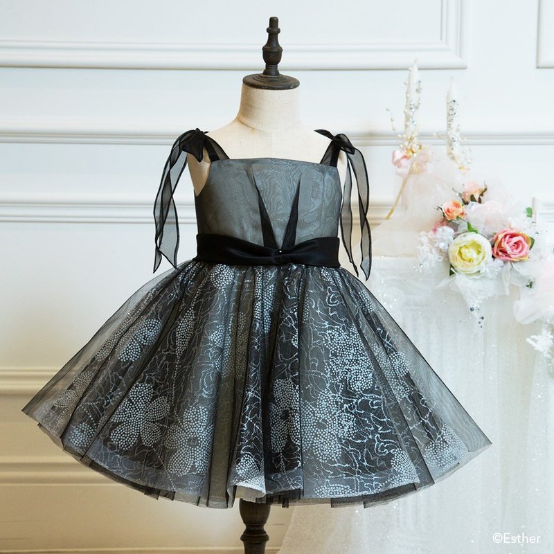 [Girls custom dresses] Dreamy sweet dress butterfly doll black lace skirt - ชุดเด็ก - ผ้าฝ้าย/ผ้าลินิน หลากหลายสี