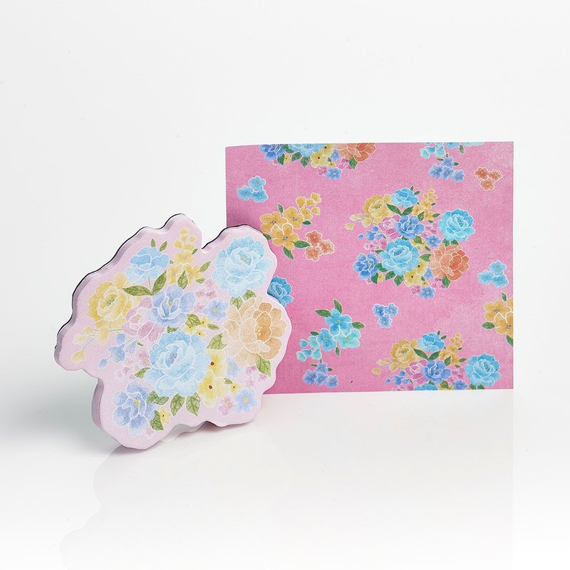 【花布先生】磁鐵便利貼-粉色 - 便條紙/便利貼 - 其他金屬 多色