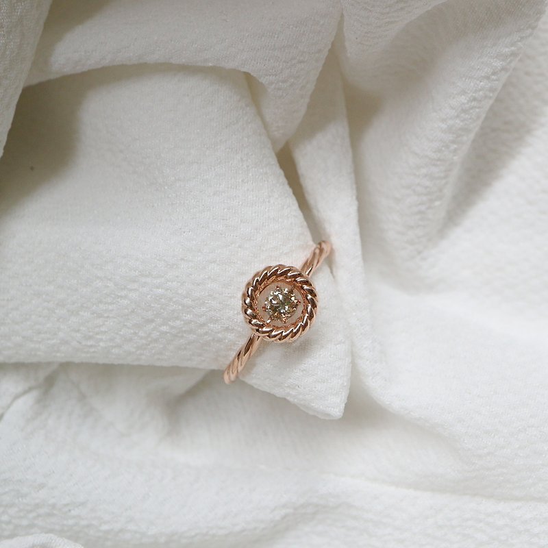Champagne diamond sparkle ring - แหวนทั่วไป - เพชร สีทอง