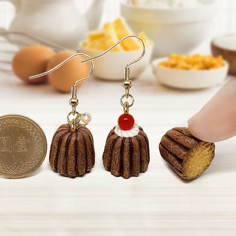[Macro Food World] Handmade 1.5cm/Clear/Food Earrings/Charms/Ornaments (Single) - ที่ห้อยกุญแจ - เรซิน 