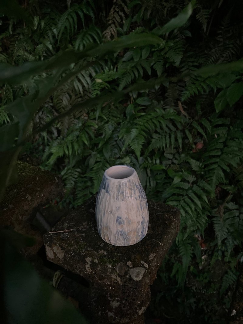 藍釉小花瓶 VI - 花瓶/花器 - 陶 