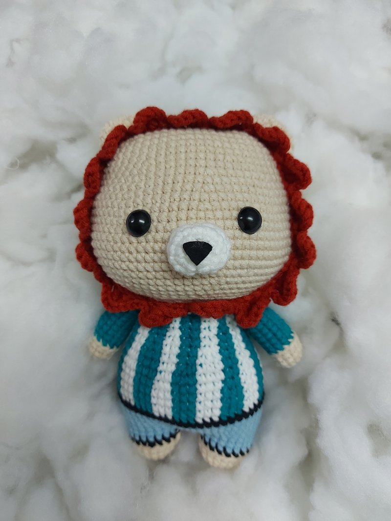 Crochet Toys - Lion Wool Dolls Handmade Dolls Crochet Toys - ของวางตกแต่ง - วัสดุอื่นๆ ขาว