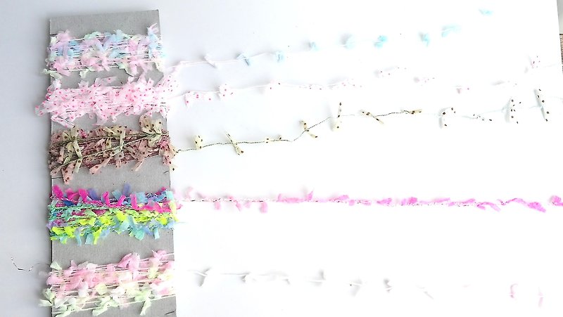 日記装飾 小さな花の様な紗線　2m 5種類 - 編み物/刺繍/羊毛フェルト/裁縫 - コットン・麻 多色