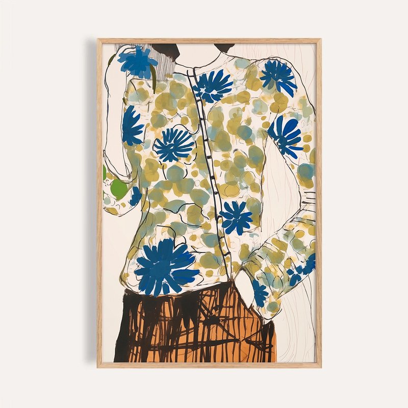 花園筆記 Floral Sketchbook / 當代時尚人物掛畫 海報 - 海報/掛畫/掛布 - 紙 
