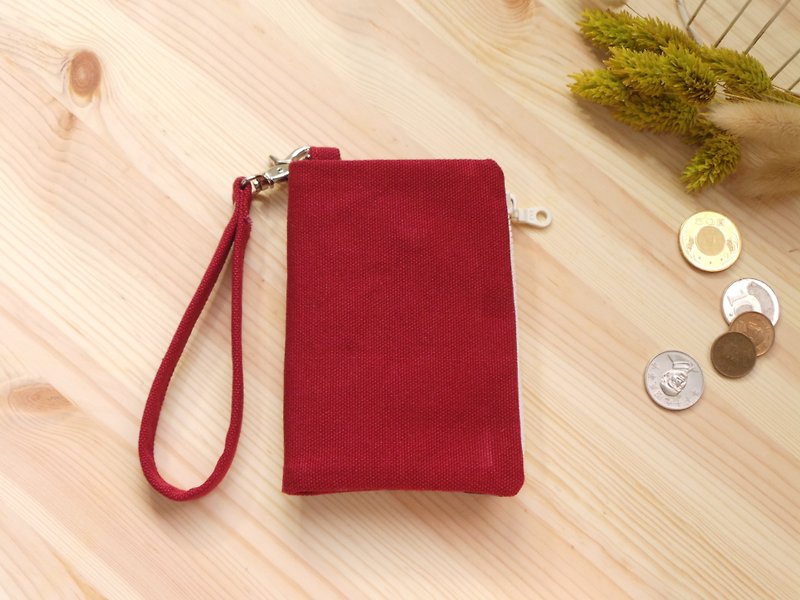 Purse Wallets purse multifunction portable packet gift - กระเป๋าใส่เหรียญ - ผ้าฝ้าย/ผ้าลินิน สีแดง