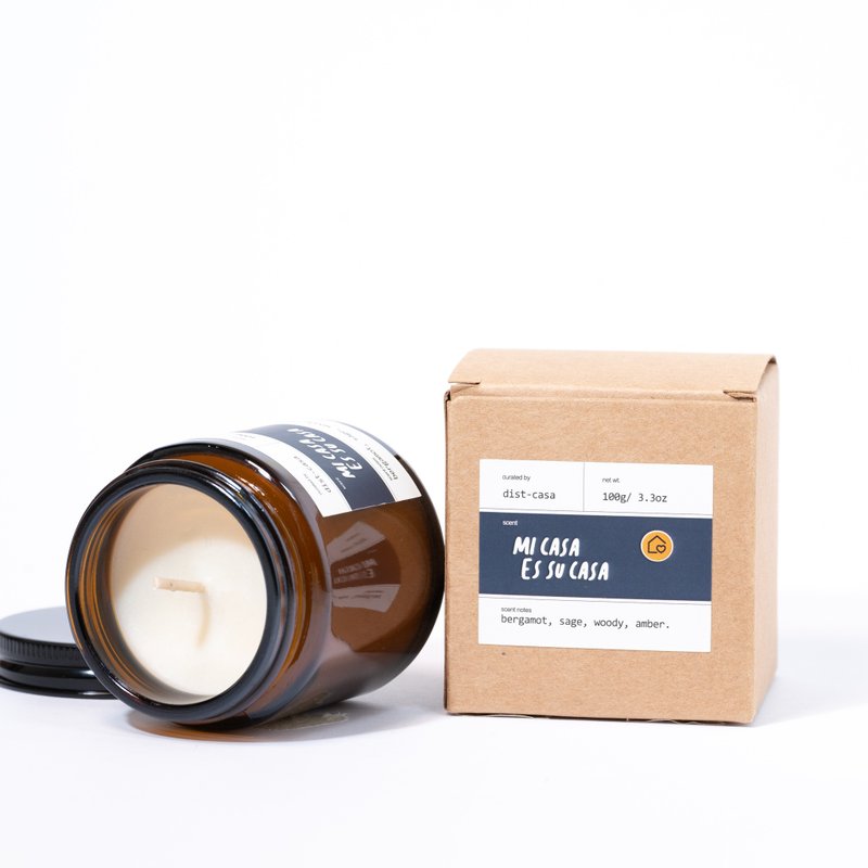 Dist- Soy Wax Candle - Mi Casa Es Su Csa - Candles & Candle Holders - Wax Brown