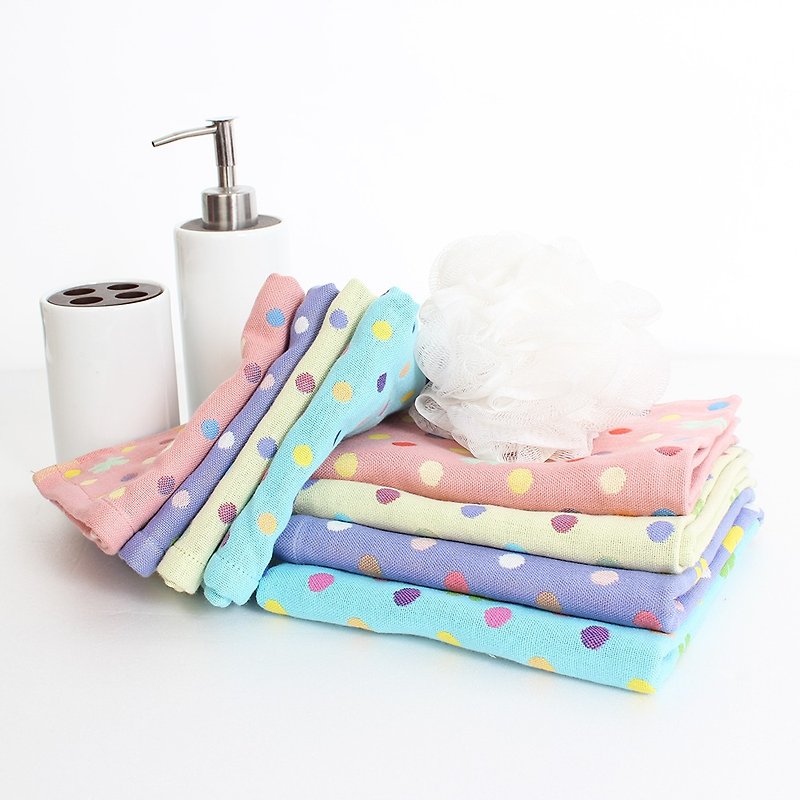 Lovel graffiti colorful clover gauze square/towel/bath towel-4 colors in total - ผ้าขนหนู - ผ้าฝ้าย/ผ้าลินิน หลากหลายสี