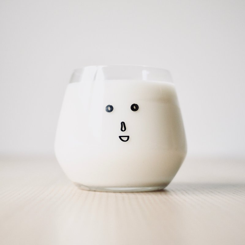 Emoji Candle for happiness 香氛心情蠟燭 笑笑 橙花 - 香氛蠟燭/燭台 - 玻璃 白色