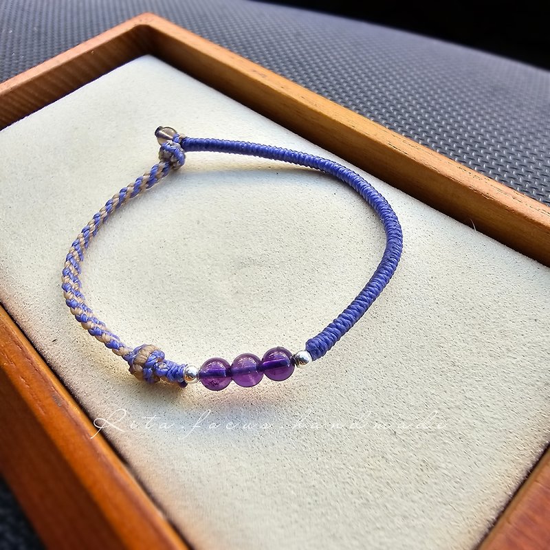 Edge weaving | Design style | Element matching | Bracelet | Anklet | Leadership purple - สร้อยข้อมือ - คริสตัล สีม่วง