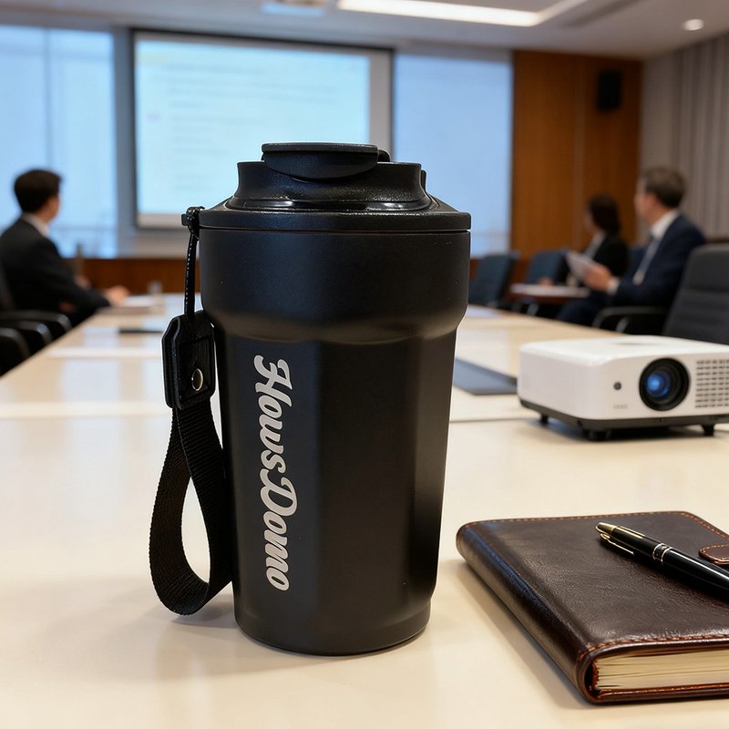 HowsDomo 六角保温カップ（ブラック）/ 316ステンレス製 - 保温・保冷ボトル - 金属 