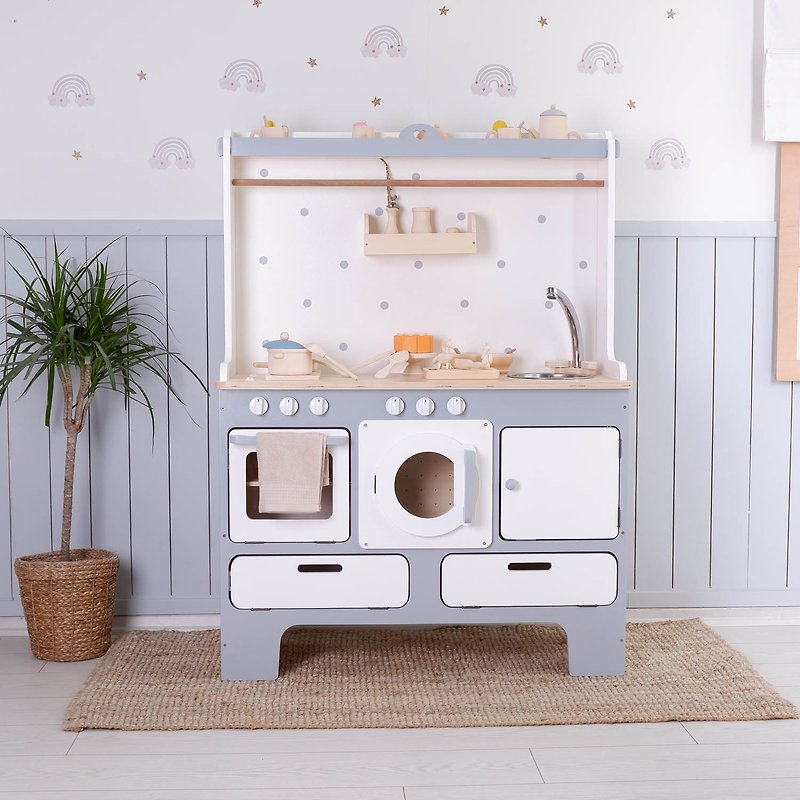 Customizable Wooden Kids Play Kitchens , Pretend Play - Kids' Toys - Wood Green