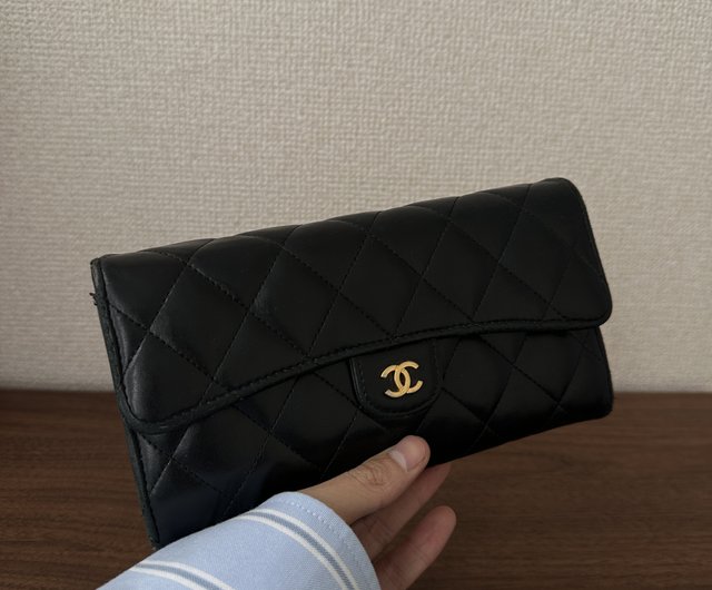 CHANEL シャネル マトラッセ ラムスキン 長財布 ココマーク フラップ