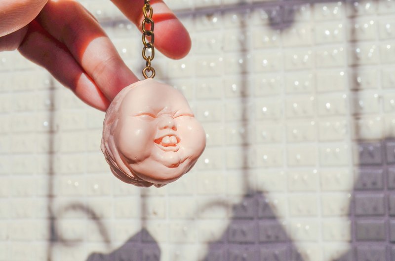 Pistachio Walnut Bronze Pendant Keychain Birthday Gift - Charms - Resin Pink