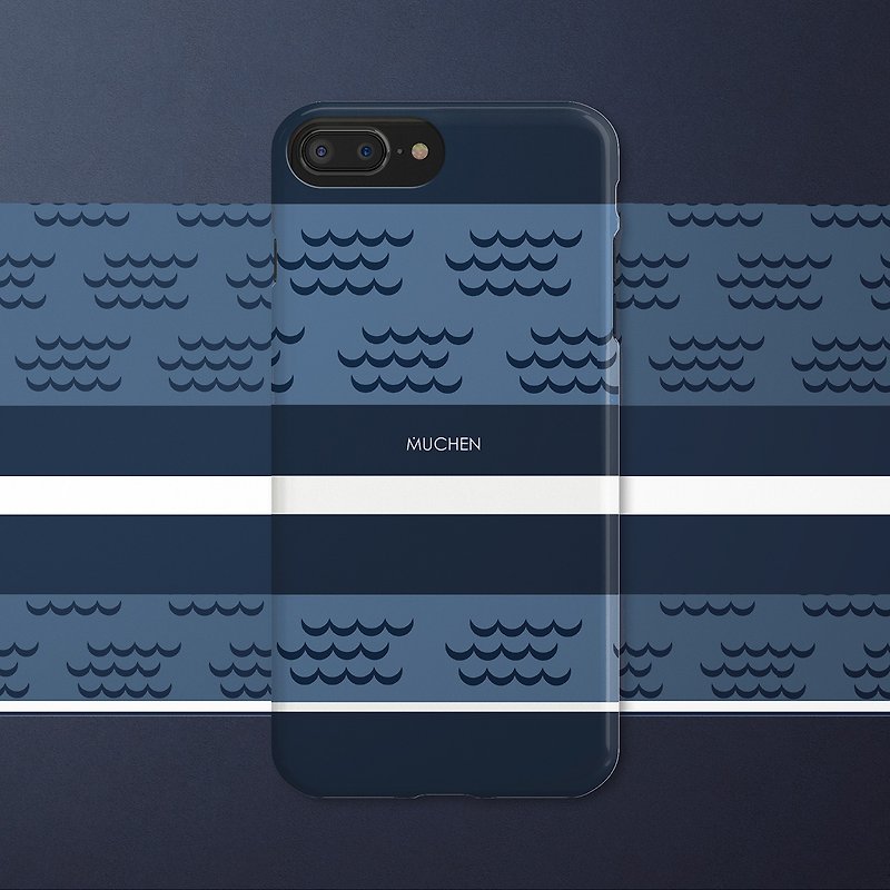 紳士藍 (iPhone.Samsung三星, HTC, Sony.華碩手機殼保護套)  - 手機殼/手機套 - 塑膠 藍色