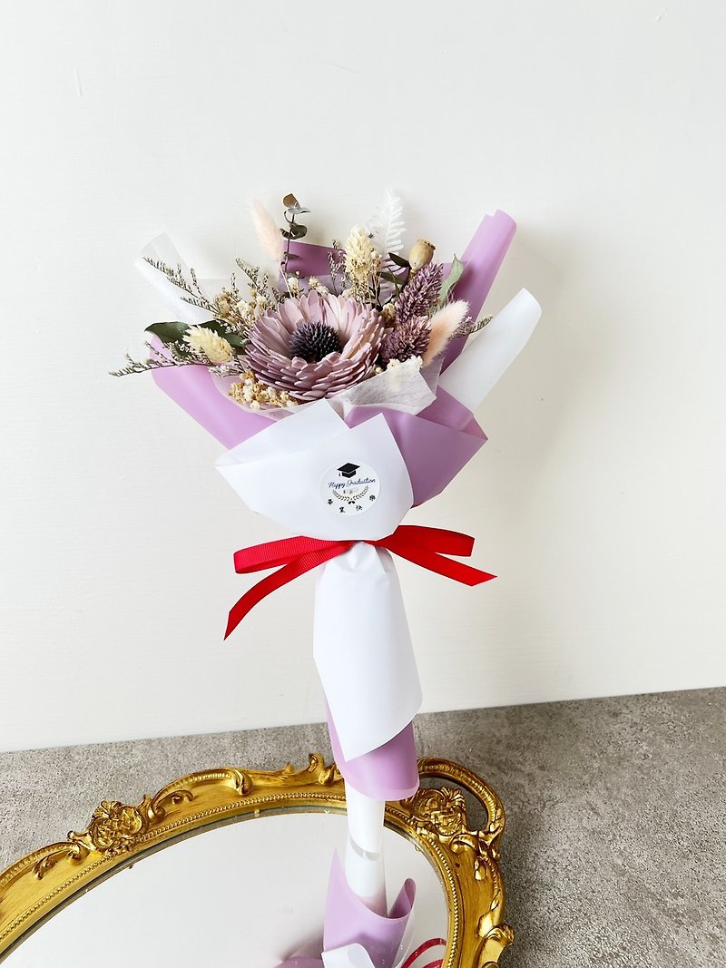 (Hot Sale)-Pink Purple-Graduation Bouquet/Sunflower Bouquet/Dry Bouquet/Valentine's Day Bouquet - Dried Flowers & Bouquets - Plants & Flowers 