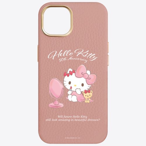 LANI's 風格防摔手機殼 HelloKitty50週年－R.M.S小牛皮化妝款 iPhone 15 14 13 pro max