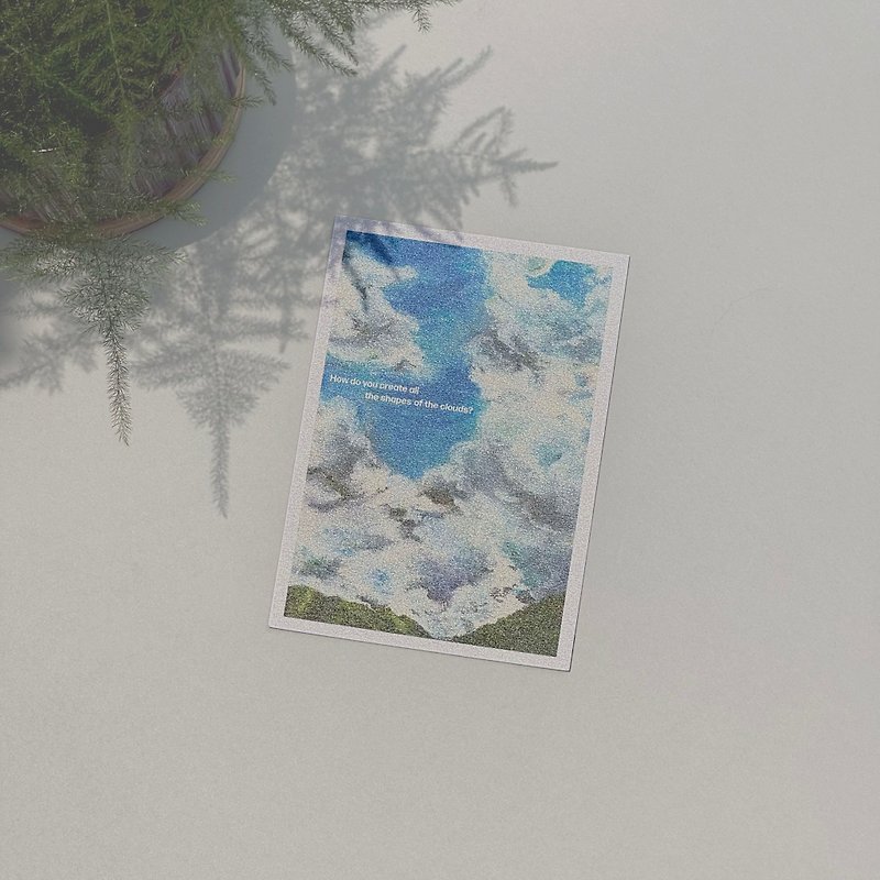 【明信片・心意卡】雲朵 - 心意卡/卡片 - 紙 多色