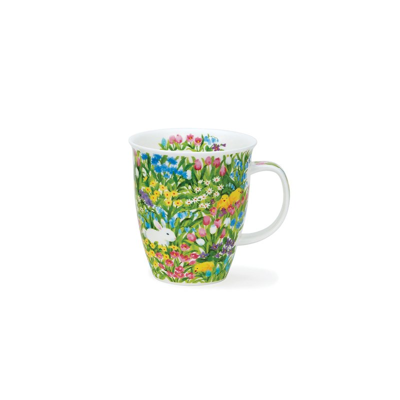 【100%英國製造】Dunoon 捉迷藏骨瓷馬克杯-兔-480ml - 咖啡杯 - 瓷 綠色
