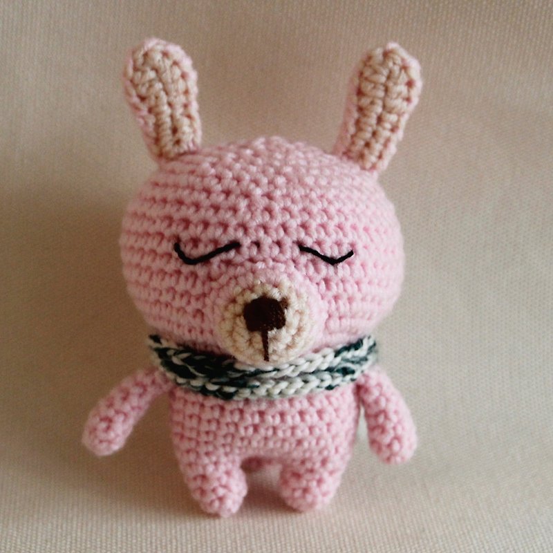 Amigurumi crochet doll: pink bunny - Kids' Toys - Polyester Pink