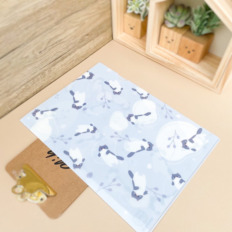 [Hajima Studio] Exotic Cat A4 Glue Folder-Soft Kitty - แฟ้ม - พลาสติก สีน้ำเงิน