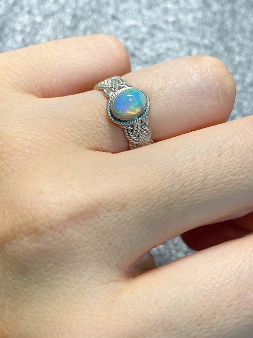 ガネーシャ　オパール付き　ハンドメイド　シルバーリング ガネーシャ オパール付き シルバー リング ハンドメイド