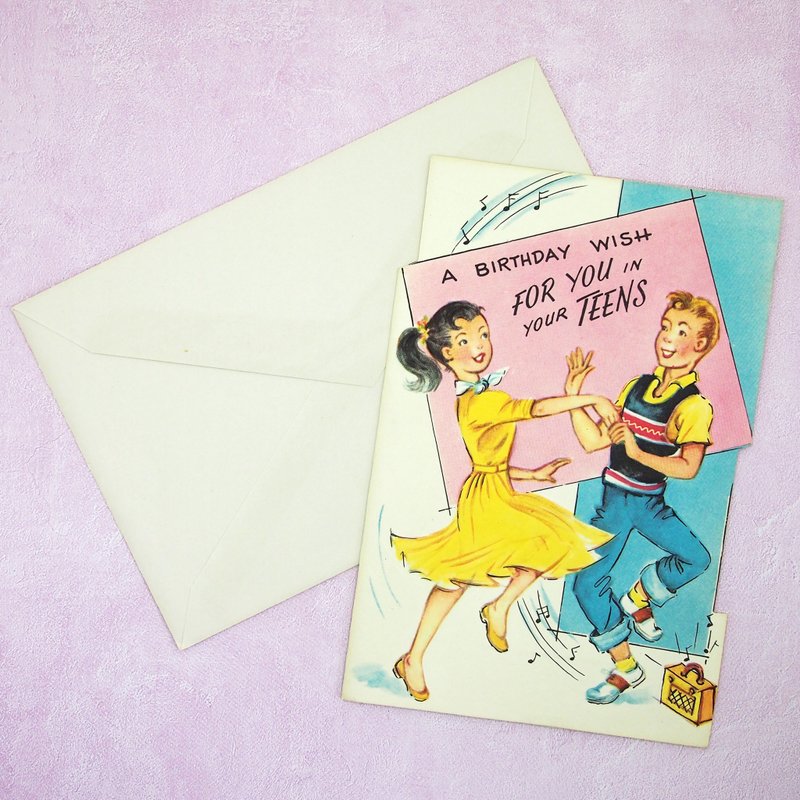 Vintage message card - Cards & Postcards - Paper Blue