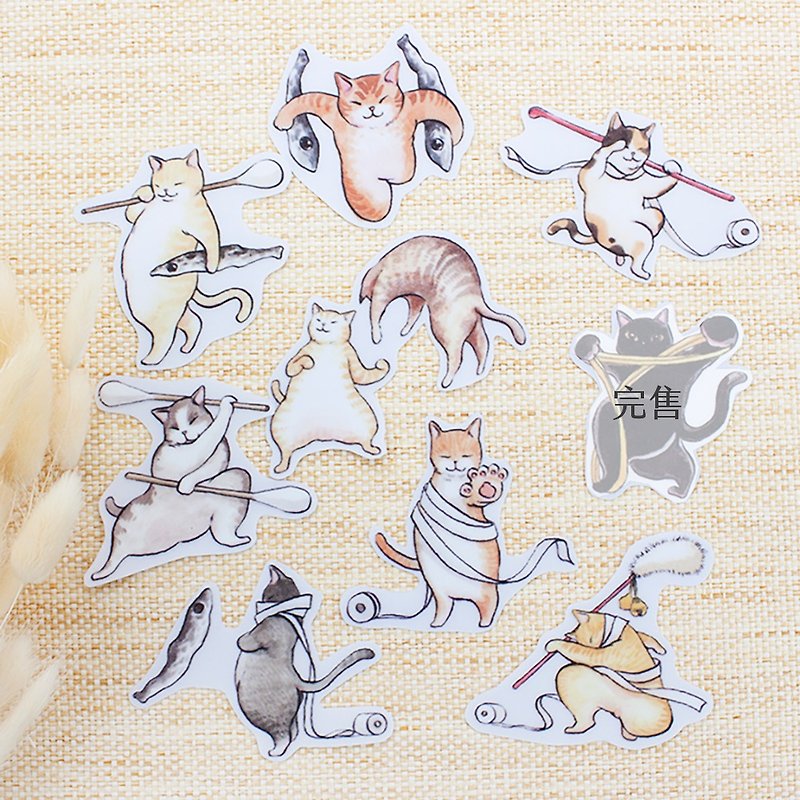 Outdoor stickers -Adolescent Delusions of Cat- Choose 4 pieces - Stickers - Plastic Transparent