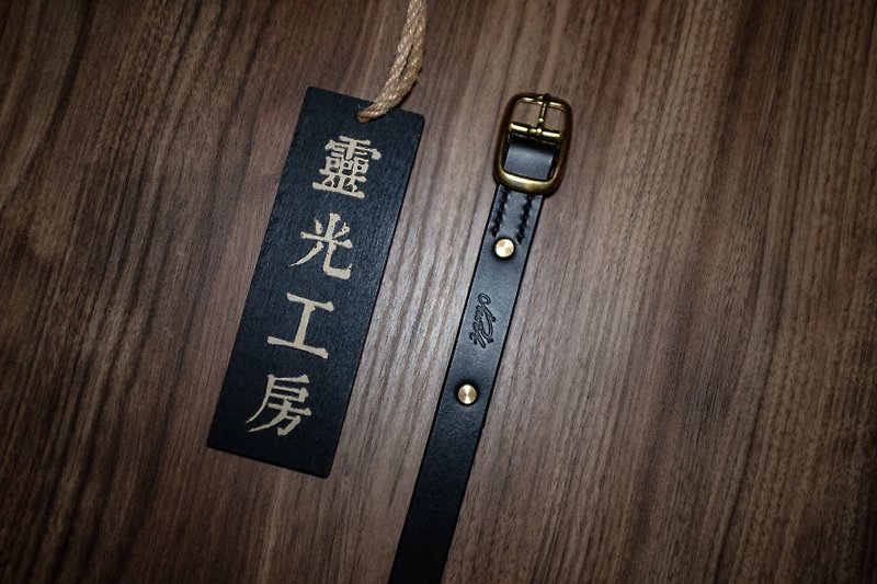 【Old School Dating】Thin belt - Belts - Genuine Leather Black