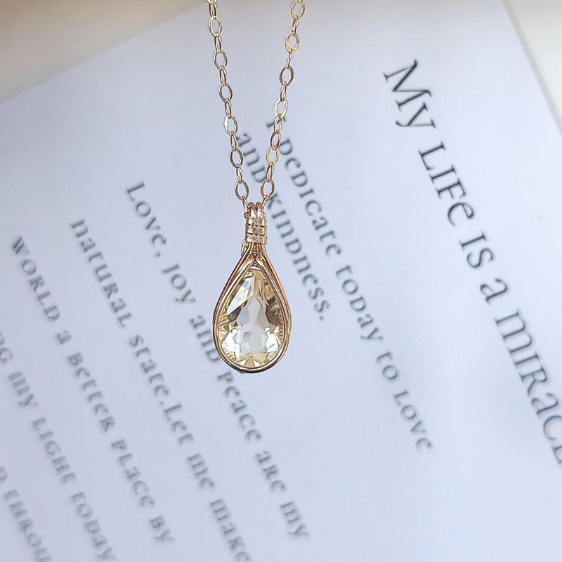 Purple crystal necklace pendant - Necklaces - Crystal Yellow