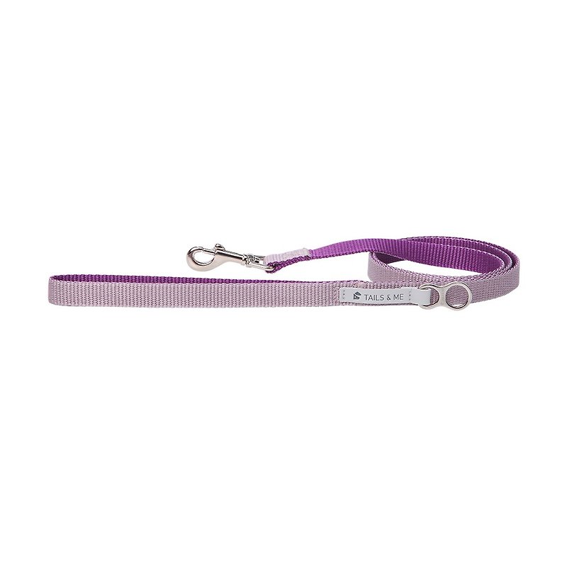 [Tail and me] Classic nylon belt leash deep purple / gray purple L - Collars & Leashes - Nylon 