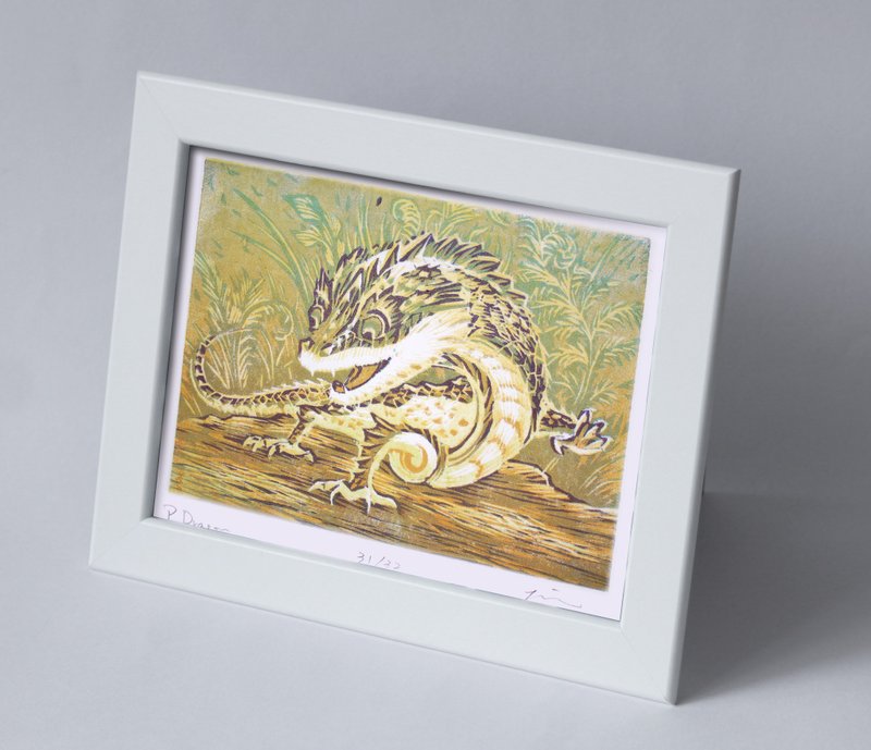 手工版畫-攀龍 - 擺飾/家飾品 - 紙 橘色