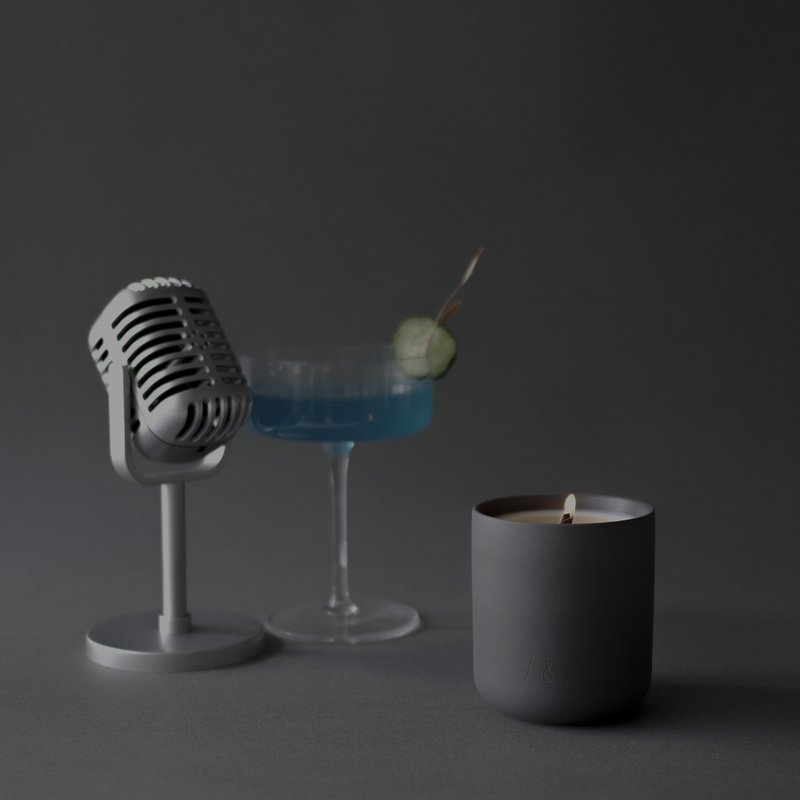 jazz lounge - PAST/recollection series | scented candle | ~40hours - Candles & Candle Holders - Wax Black