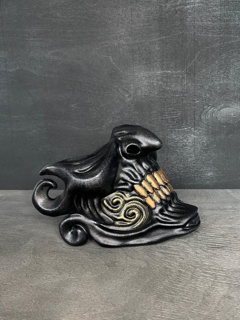 手工做的武士面具 - 其他 - 樹脂 黑色