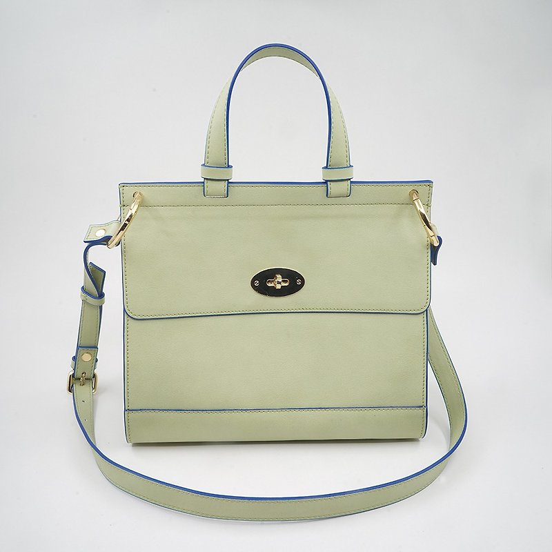 Bird of paradise bag apple green imitation leather fabric - Handbags & Totes - Other Man-Made Fibers Green