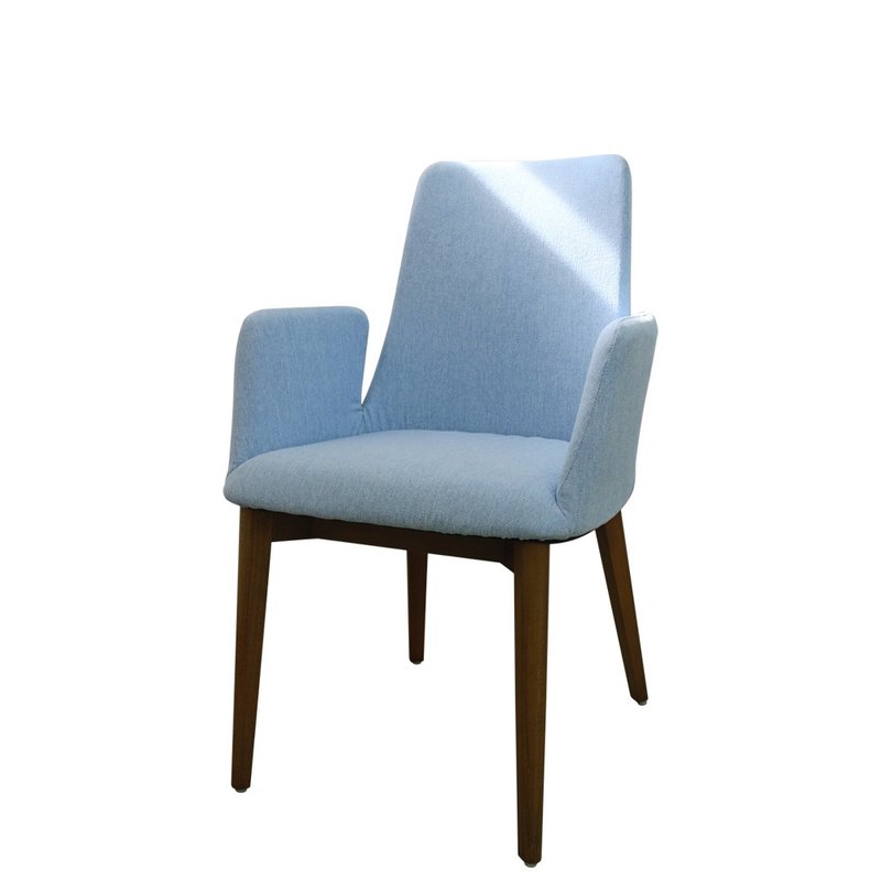 展示品出清 / 9098-6 藍色布藝扶手椅 - 椅子/沙發 - 軟木/水松木 藍色