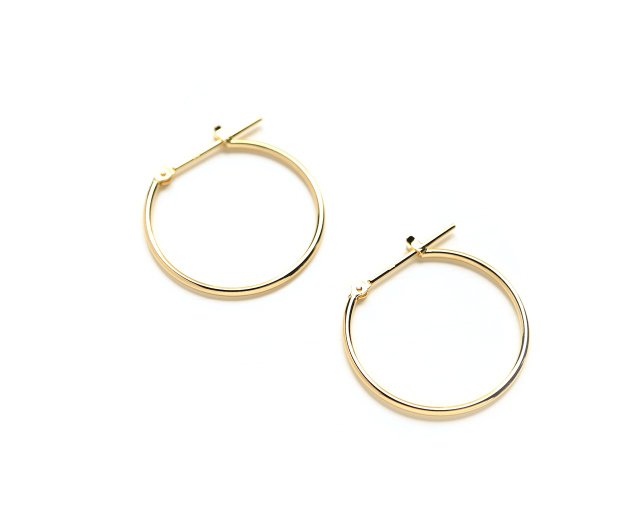 Gold 20MM Clip On Hoop Earrings